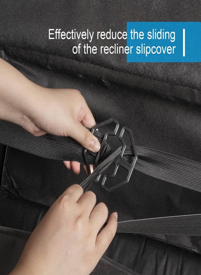 TAOCOCO Non-Slip Buckles for Recliner slipcover (3 Pieces, Black) - Image 2
