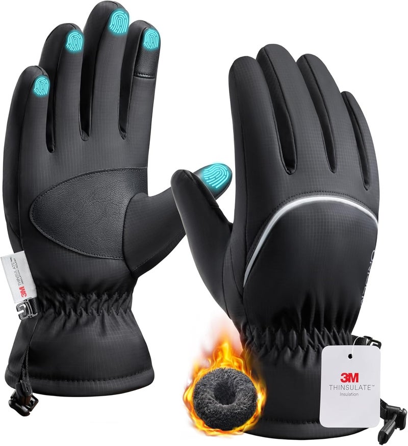 Origem Winter Warm Waterproof Gloves for Men and Women - 3M Thinsulate & Polar Fleece, Touchscreen Cold Weather Ski Gloves - Image 1