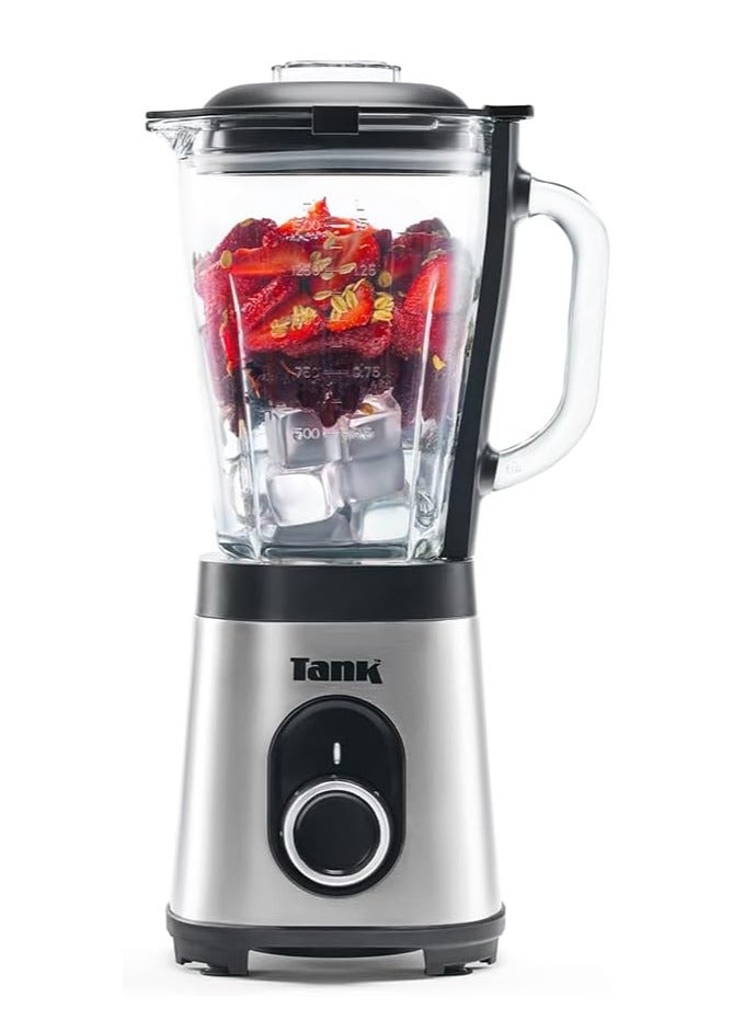 TANK Tank Super Blender, 1.5L Glass Jug, 900ml BPA Free Plastic Bottle, 800 Watts, YB-S62k, 2-Year Warranty - Image 1