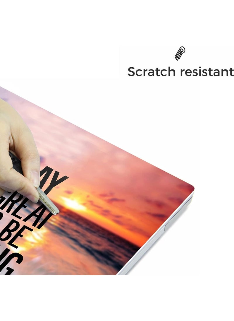 Today Idea - Laptop Skin Sticker,13.3 14 15 15.4 15.6 inch Laptop Skins,Universal Vinyl Decal,Dustproof Scratch Resistant Reusable Cover Protector with Free 2 Wrist Pads (Orange and Gray) - Image 1