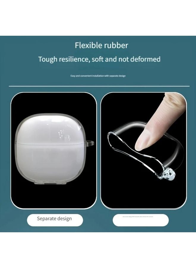 Transparent Case with Lanyard for Redmi Buds 6 Lite Shockproof Non Fingerprint Cover - Image 5