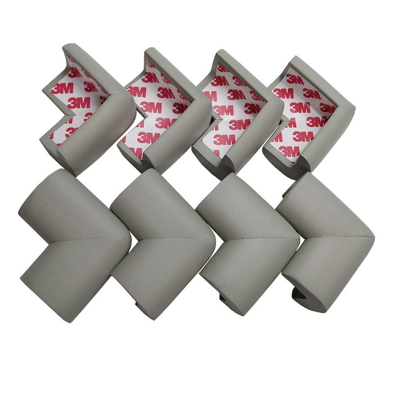 AnFun Corner Protector Baby Proof | Corner Guard Child Safety for Babies, Toddlers, Kids | Foam Corner Covers for Furniture, Table, Desk | 8 Pack (Grey) - Image 1
