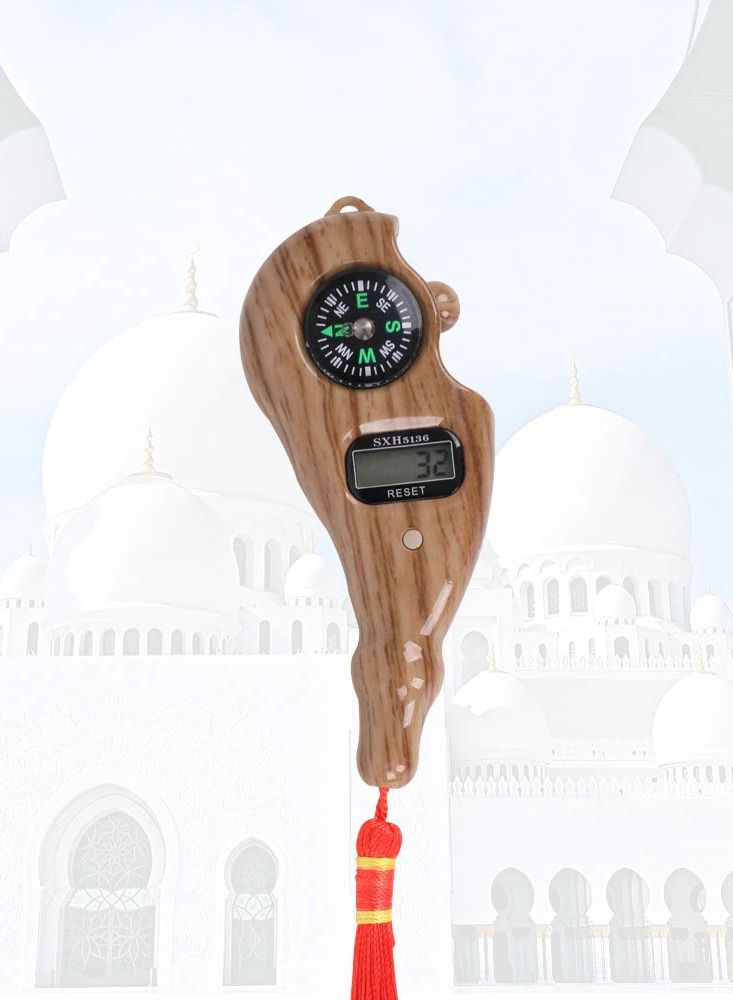 DubaiGallery New Tally Counter Digital Tasbih With LED Light WITH COMPASS - Image 2