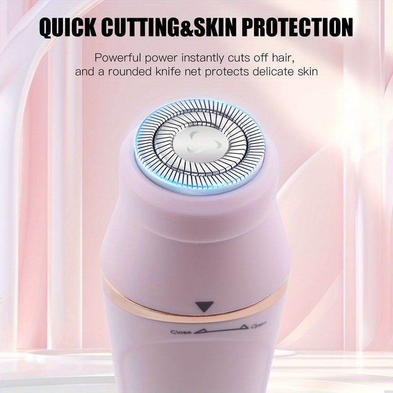 Pink Color Women's 7-in-1 Electric Depilator Shaver Eyebrow Waxing Set - Image 4