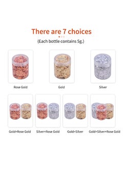 Generic 5g Per Color Imitation Gold Foil Flakes 3 Bottles Metallic Foil  Flakes for Resin Jewelry Making Nails Art Painting DIY Crafts Home  Decoration Furniture, Gold+Silver+Rose Gold Egypt