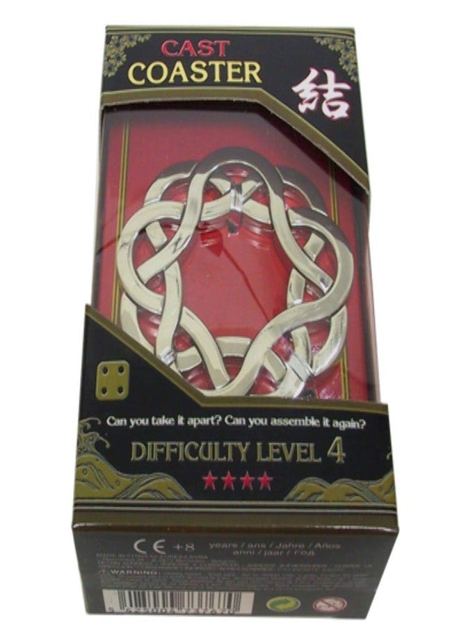 Hanayama Cast Metal Puzzle Coaster - Image 1
