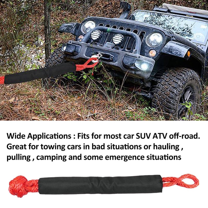 Synthetic Soft Shackle, Soft Shackle Recovery Rope with Sleeves for Boating ATV UTV SUV Truck Off-Road Recovery (Blue) - Image 3