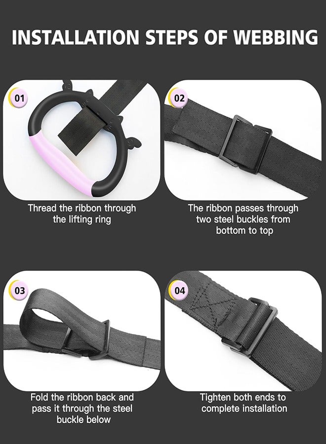 Gymnastics Rings, Children's Exercise Pull up Rings with Adjustable Strap, Strength Kids Training Rings, Indoor Pulling Rings for Physical Training - Image 2