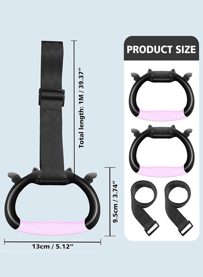 Gymnastics Rings, Children's Exercise Pull up Rings with Adjustable Strap, Strength Kids Training Rings, Indoor Pulling Rings for Physical Training - Image 3