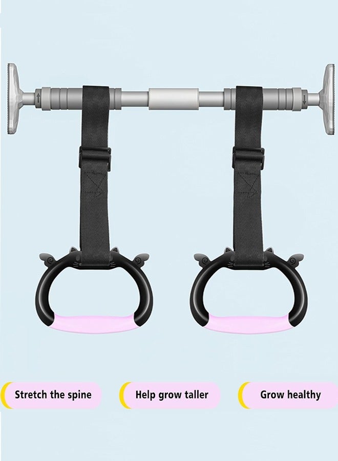 Gymnastics Rings, Children's Exercise Pull up Rings with Adjustable Strap, Strength Kids Training Rings, Indoor Pulling Rings for Physical Training - Image 5