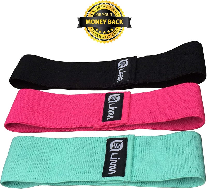 Limm Fittest Pro by Resistance Bands for Legs and Butt, Fabric Exercise Loop Bands Yoga, Pilates, Rehab, Fitness and Home Workout, Strength Bands for Booty - Image 2
