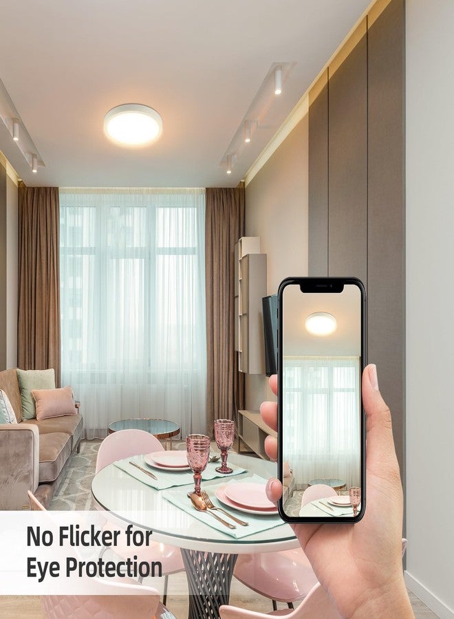 ECOELER ضوء سقف مدمج ECOELER بحجم 9 بوصة، 5 درجات حرارة قابلة للاختيار، 24 واط 1800 لومن قابل للتعتيم، مصباح دائري فائق النحافة لغرفة النوم، الشرفة، الممر، السلالم، مدرج في ETL - Image 5