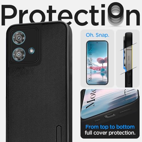 Jkobi Back Cover Case for Motorola Moto Edge 40 Neo (Textured Grip Design | Camera Protection | Slim and Light Weight | Soft Touch and Feel | Black) - Image 2