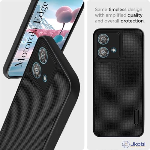 Jkobi Back Cover Case for Motorola Moto Edge 40 Neo (Textured Grip Design | Camera Protection | Slim and Light Weight | Soft Touch and Feel | Black) - Image 3
