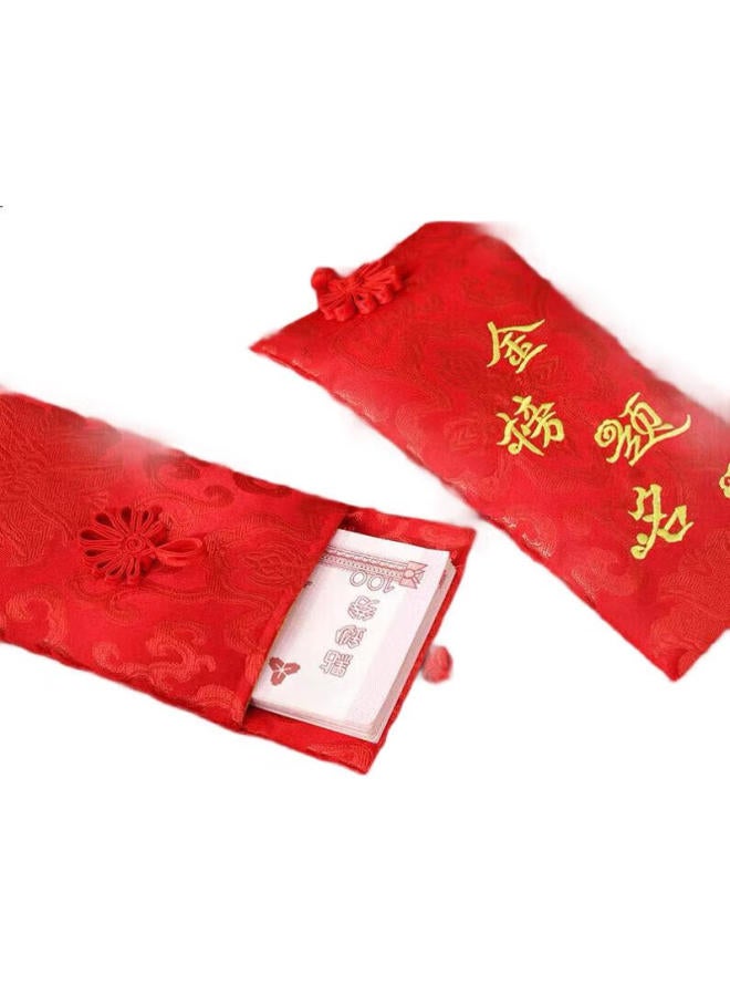 Jiayan New Year Bonus Ten Thousand Yuan Red Envelope Large Size Annual Employee Incentive Red Envelope Bag Commendation Props 2 Pieces - Image 1