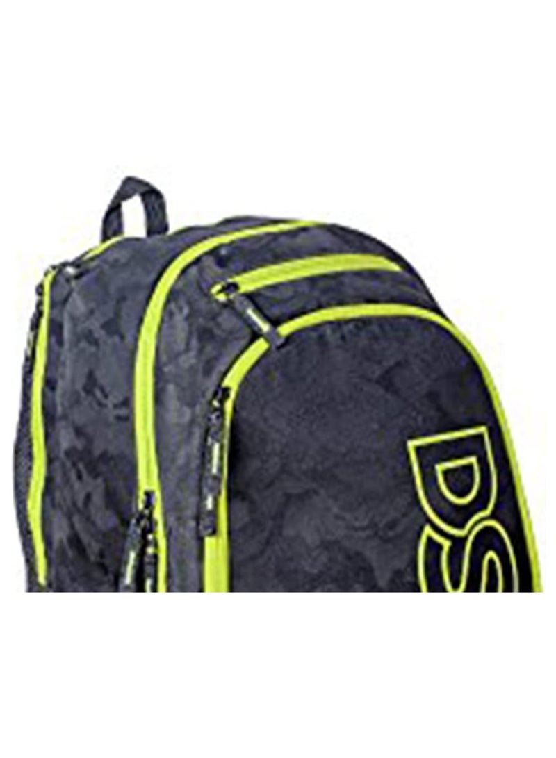 دي أس سي حقيبة ظهر DSC Aspire خفيفة للمدرسة للأولاد والبنات – أسود/أخضر – مقاومة للماء مع عدة جيوب، أحزمة مبطنة، وجيوب جانبية – للمدرسة، الجامعة، والسفر - Image 4