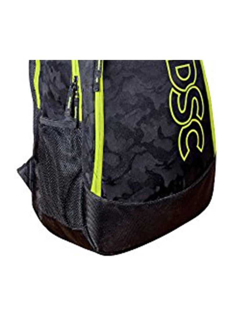 دي أس سي حقيبة ظهر DSC Aspire خفيفة للمدرسة للأولاد والبنات – أسود/أخضر – مقاومة للماء مع عدة جيوب، أحزمة مبطنة، وجيوب جانبية – للمدرسة، الجامعة، والسفر - Image 5