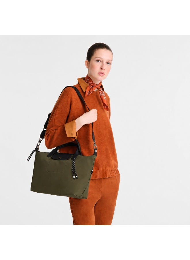 Energy Series Longchamp Large Shoulder Crossbody Bag, Olive Green - Image 2