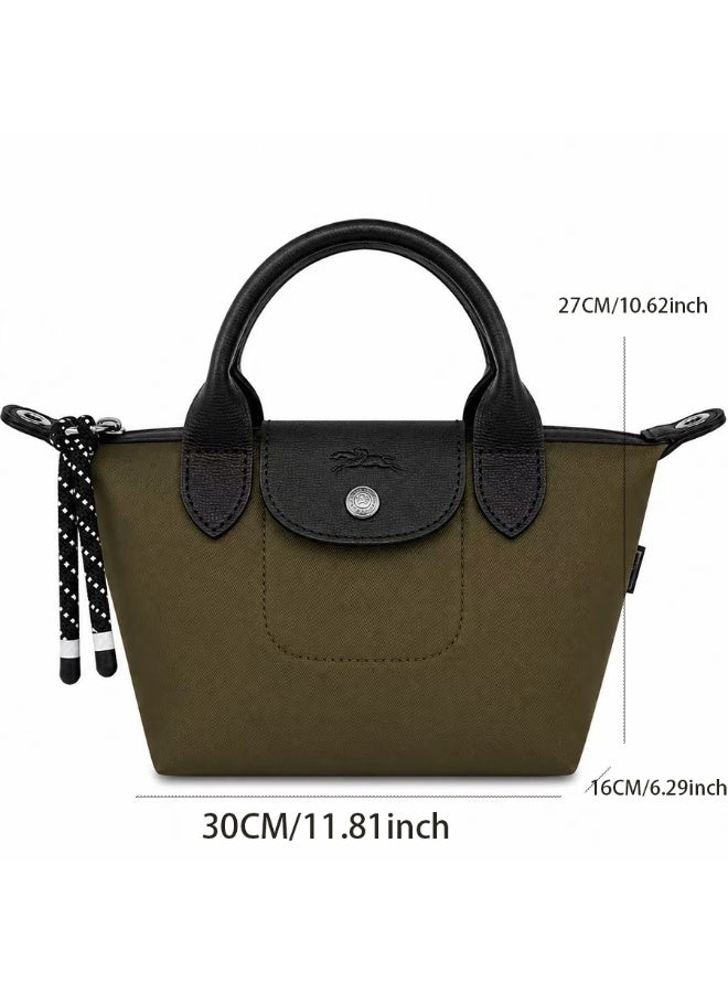 Energy Series Longchamp Large Shoulder Crossbody Bag, Olive Green - Image 3