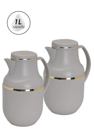 2-Piece Coffee And Tea Vacuum Flask Green Grey/Gold 1 Liter - pzsku/ZCB49E3DB026109DBCB0FZ/45/1742818744/ba8622bd-38fc-42a9-8449-142798ddbf13