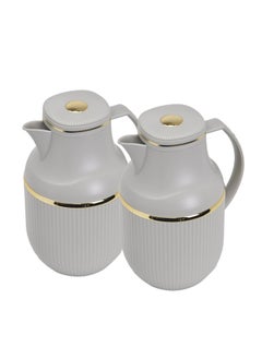 Badraig 2-Piece Coffee And Tea Vacuum Flask Green Grey/Gold 1 Liter  - Image 2