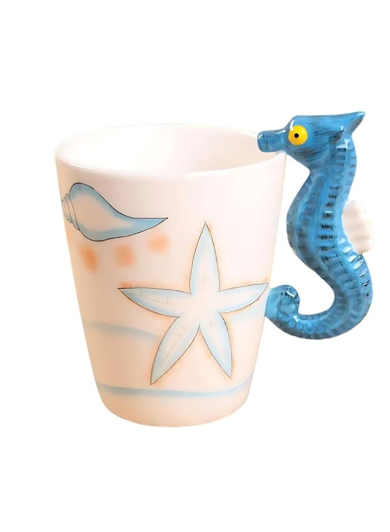 SOLARAE Animal 3D Shape Hand Painted Ceramic 400 ML Coffee Mugs w/ Assorted Printed Animal Character Good for Tea, Coffee, Milk, Ideal Gift for Kids, Teenagers, Man & Woman - Image 1