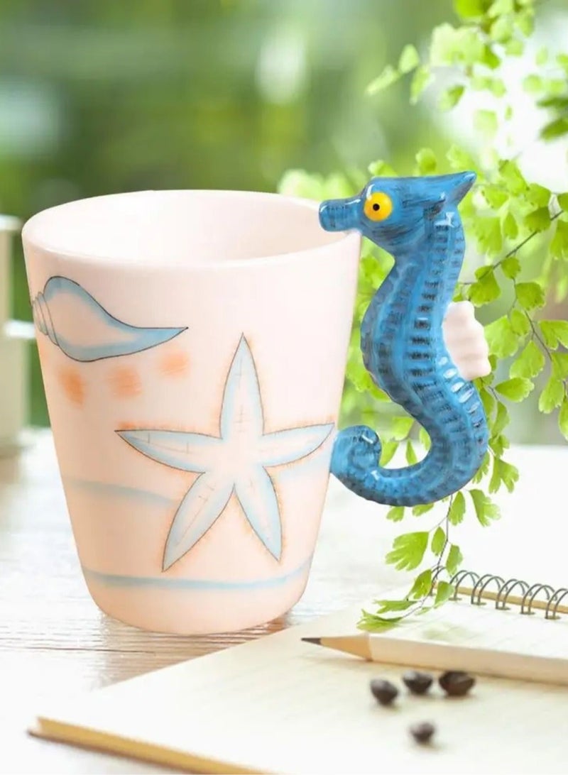 SOLARAE Animal 3D Shape Hand Painted Ceramic 400 ML Coffee Mugs w/ Assorted Printed Animal Character Good for Tea, Coffee, Milk, Ideal Gift for Kids, Teenagers, Man & Woman - Image 2