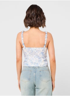 Ginger Strappy Corset Style Top With Bow Details  - Image 2