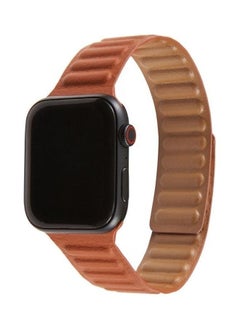 Loop Leather Watchband For Apple Watch Series 7/6/SE/5/4/3/2/1 42/44/45mm Saddle Brown
