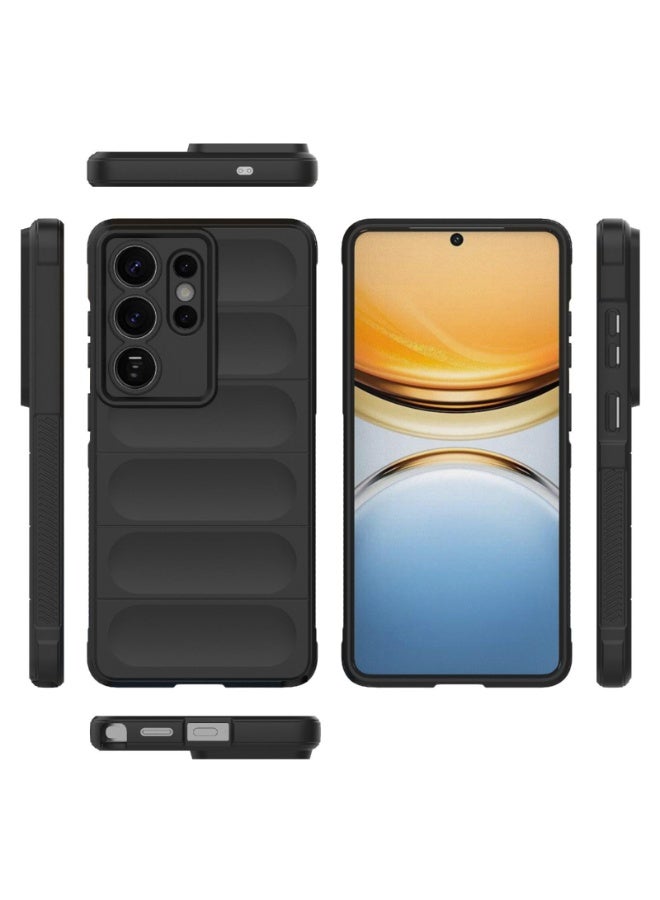 جراب موبايل ماجيك شيلد  سيليكون مضاد للصدمات وحمايه للكاميرا متوافق  Samsung Galaxy S26 Ultra (اسود) - Image 3