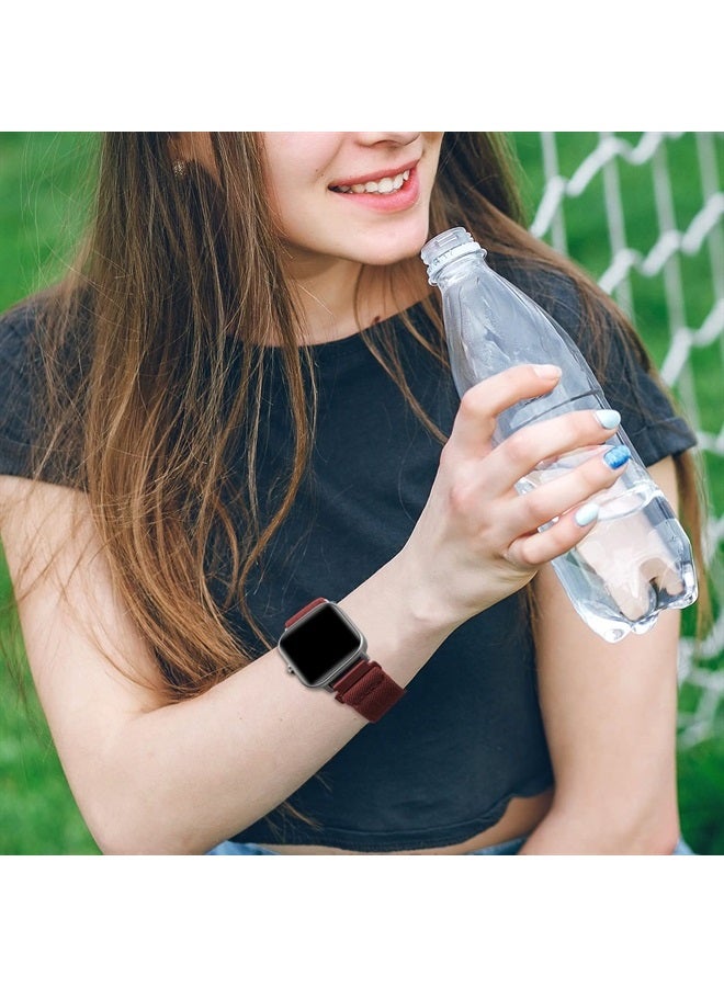 Bolesi حزمة 3 من أحزمة الساعة النايلون المرنة 18 مم لجهاز Garmin Venu 2S / Vivoactive 4S / Vivoactive 3S، حزام رياضي ناعم مع إطلاق سريع، حزام مرن للمعصم للرجال والنساء - Image 2