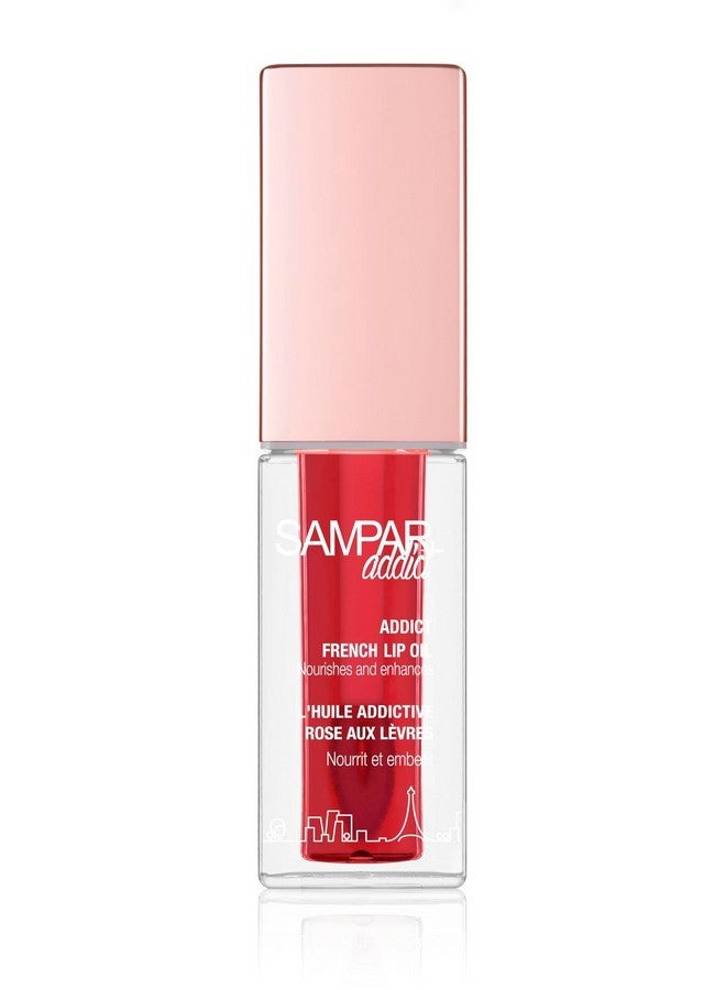 Sampar French Lip Oil - Hibiscus Flavor - 0.15fl oz - Nourishing Lip Care - Hydrating & Glossy Finish - Soothes Dry Lips - High Shine Lip Oil - Soft & Smooth Lips - Perfect for Lip Moisturization - Image 1