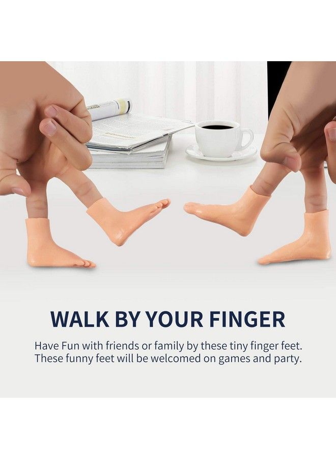 Finger Feet Puppet Tiny Feet Set, Left And Right Small Feet For Fun, Little Feet Fingers For Adults And Kid, Pack Of 6 - Image 3