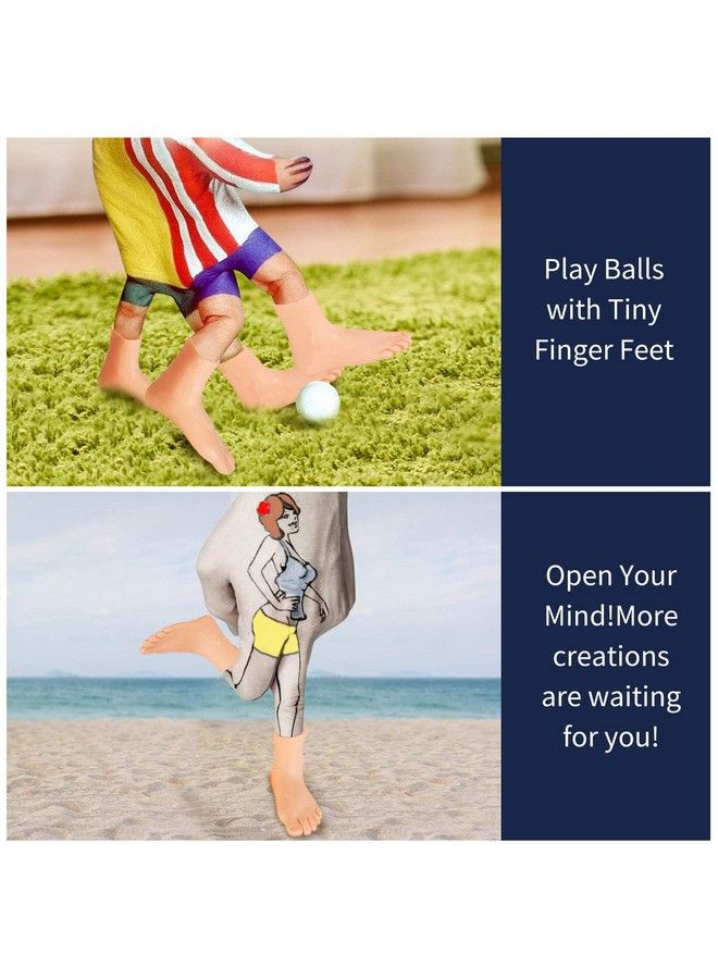 Finger Feet Puppet Tiny Feet Set, Left And Right Small Feet For Fun, Little Feet Fingers For Adults And Kid, Pack Of 6 - Image 5