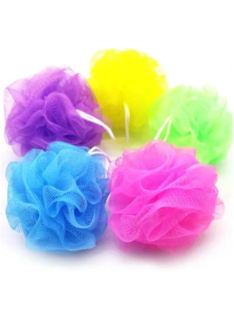 ليفة استحمام شبكية ملونة - لوفا ناعمة لتقشير وتنظيف الجسم بفعالية - ليفة استحمام فاخرة للرجال والنساء، تمنحك رغوة غنية وبشرة ناعمة - متعددة الألوان - Image 1