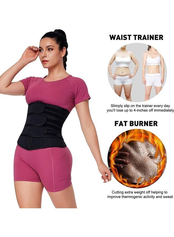 NIBEMINENT Waist Trainer for Women Neoprene 3 Strap Cincher Corset Trimmer Belt Body Shaper Workout Sport Girdle XL  - Image 4