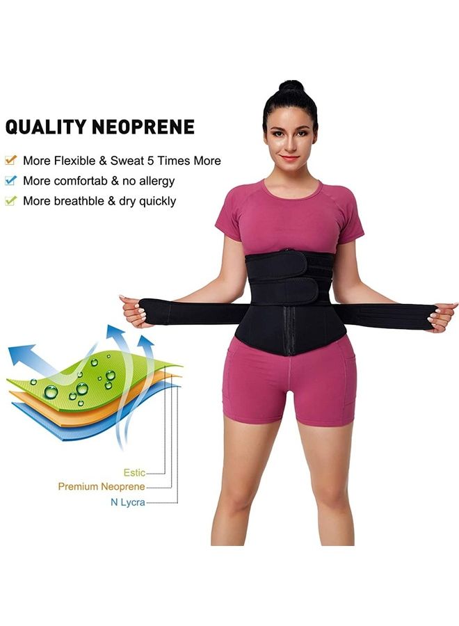 NIBEMINENT Waist Trainer for Women Neoprene 3 Strap Cincher Corset Trimmer Belt Body Shaper Workout Sport Girdle XL  - Image 5