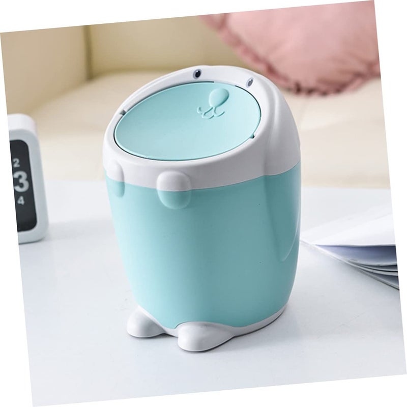 Mini Plastic Trash Can Small Kitchen Garbage Bin For Desk Bedroom Bathroom - Image 3