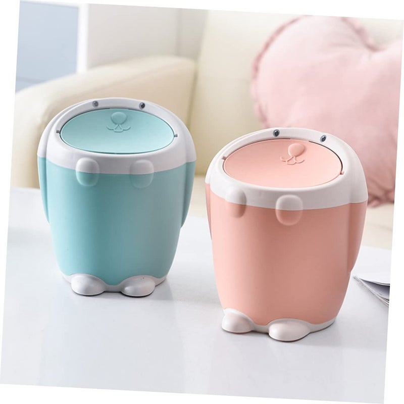 Mini Plastic Trash Can Small Kitchen Garbage Bin For Desk Bedroom Bathroom - Image 5