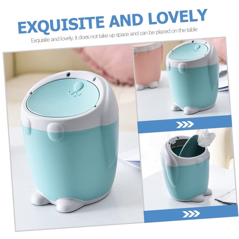 Mini Plastic Trash Can Small Kitchen Garbage Bin For Desk Bedroom Bathroom - Image 4