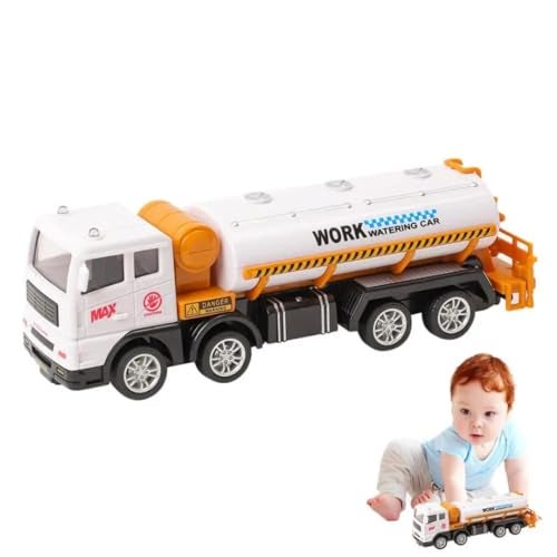 PLUSPOINT Garbage Truck Toy Vehicles Set 4 Pack Sanitation Model Recycle Trucks Water Tanker Playset Friction Power for Boys Age 3+ Toddlers Kids Holiday Birthday Gift(4pc Garbage Truck) - Image 5