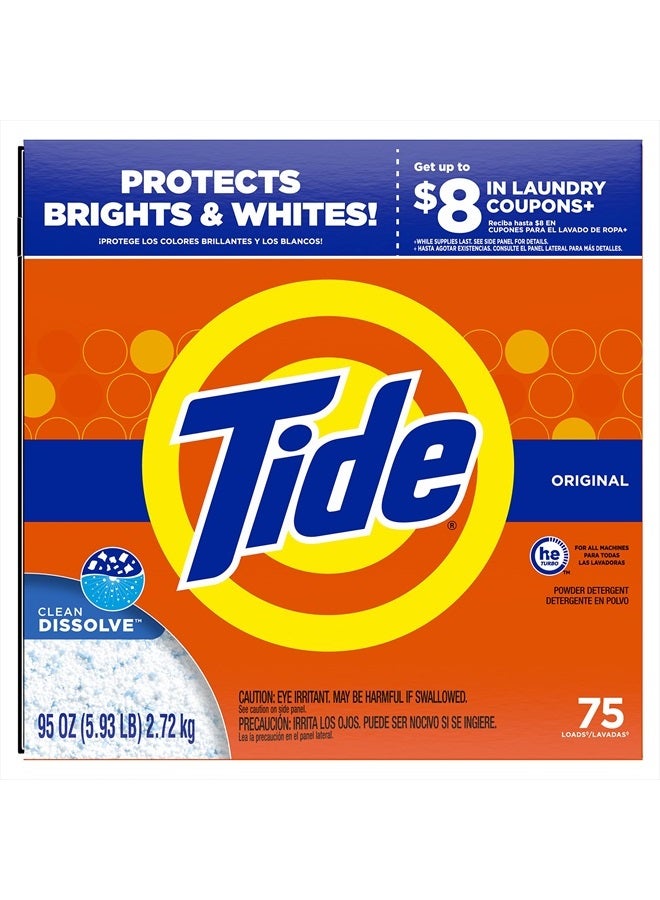 Tide Original HE Turbo Powder Laundry Detergent, 95 Oz (Packaging May Vary)  - Image 1