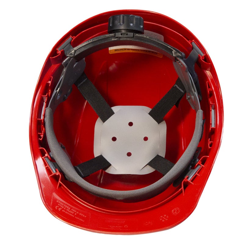 Jorestech Safety Hard Hat Red Hdpe Cap Style Helmet With 4-Point Adjustable Ratchet Suspension For Work  Home  And General Headwear Protection Ansi Z89.1-14 Compliant Hhat-01 - Image 4