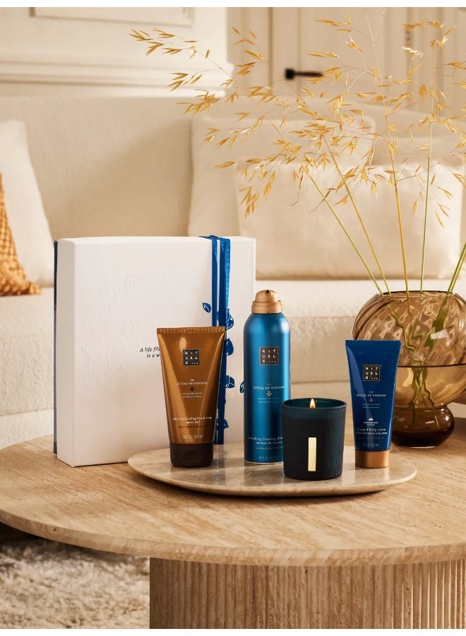 RITUALS Hammam Medium Gift Set, 4-Piece Bath & Body Bundle – Eucalyptus & Argan Oil Foaming Shower Gel, Body Cream, Scented Candle & Hand Care Essentials, Spa Gift Set for Women and Men - Image 2