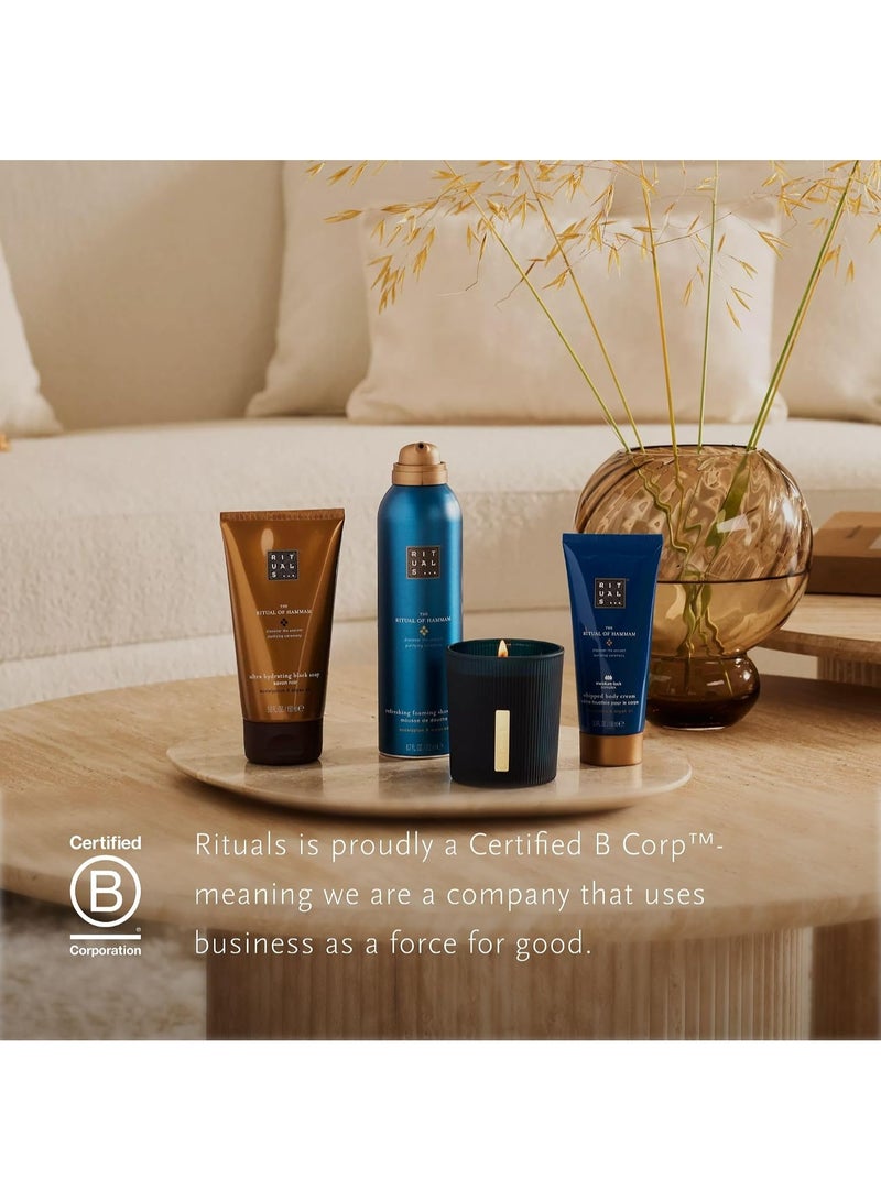 RITUALS Hammam Medium Gift Set, 4-Piece Bath & Body Bundle – Eucalyptus & Argan Oil Foaming Shower Gel, Body Cream, Scented Candle & Hand Care Essentials, Spa Gift Set for Women and Men - Image 3