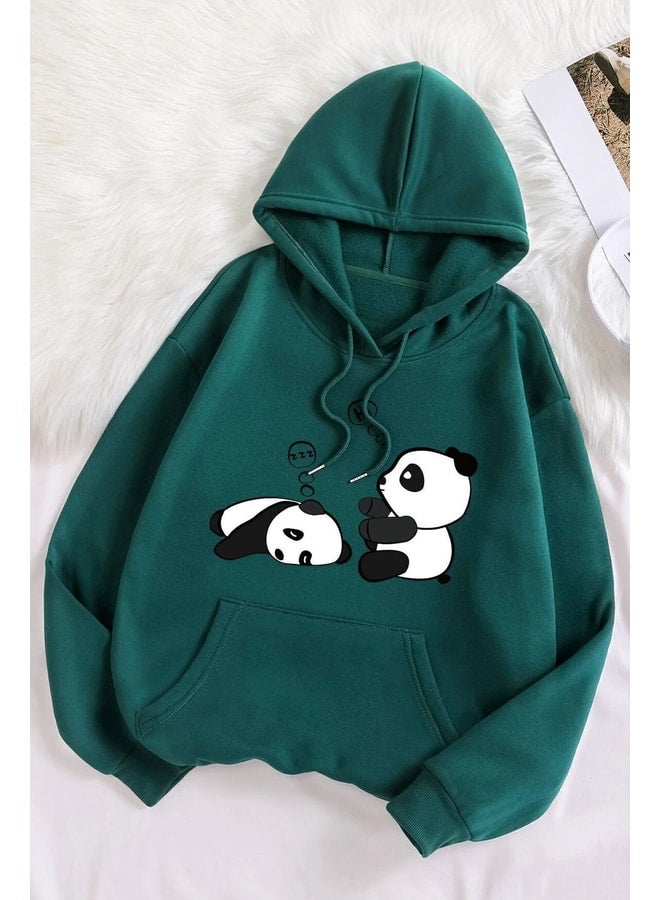 uyguntarz Unisex Panda Printed Oversize Sweatshirt. - Image 1