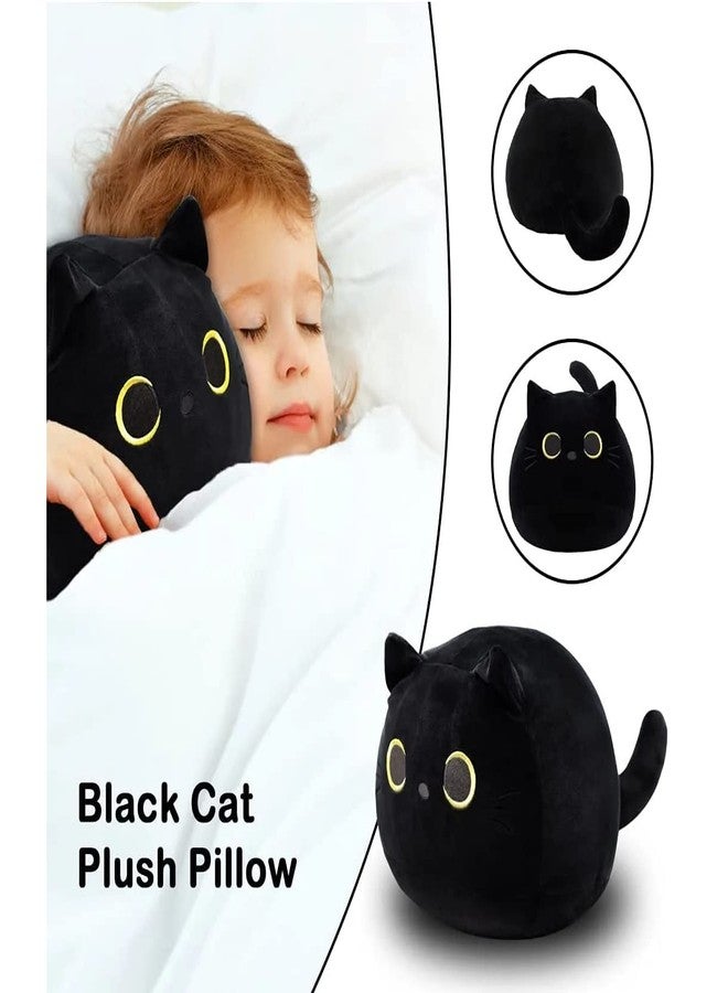 TechMax Solution وسادة قطة سوداء ثلاثية الأبعاد من TechMax Solution، وسادة قطنية بتصميم مبتكر لدعم أسفل الظهر، زينة قطيفة ناعمة ولطيفة، هدية مثالية لحبيبتك في عيد الحب أو عيد ميلاد طفلك. - Image 3