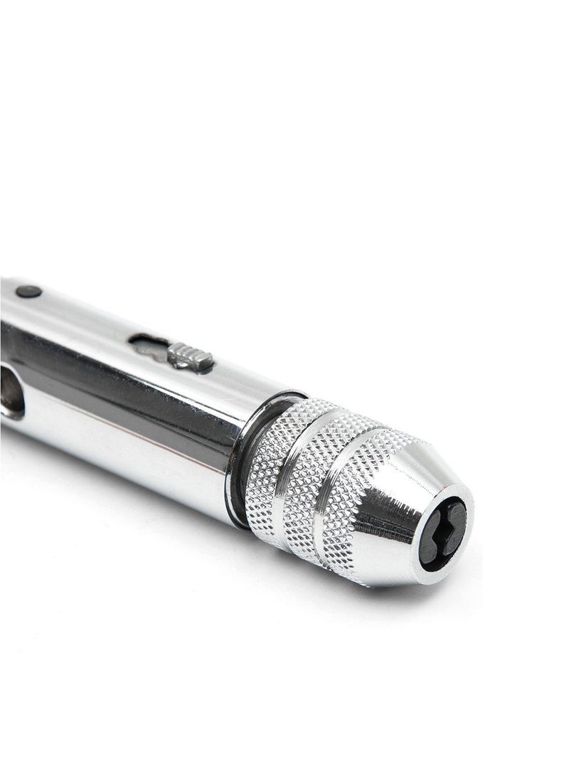 SYOSI Adjustable Silver T Handle Ratchet Tap Holder Wrench with 5pcs M3 M8 3mm 8mm Machine Screw Thread Metric Plug T shaped Tap  - Image 4