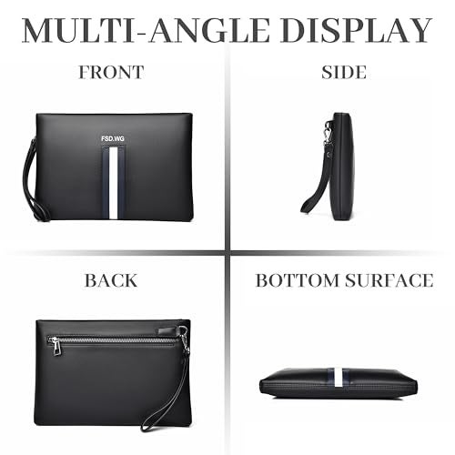 FSD.WG Mens Clutch Bag Man Purse Handbag 12 inches Large Hand Bag Big Clutch Wallet - Image 5