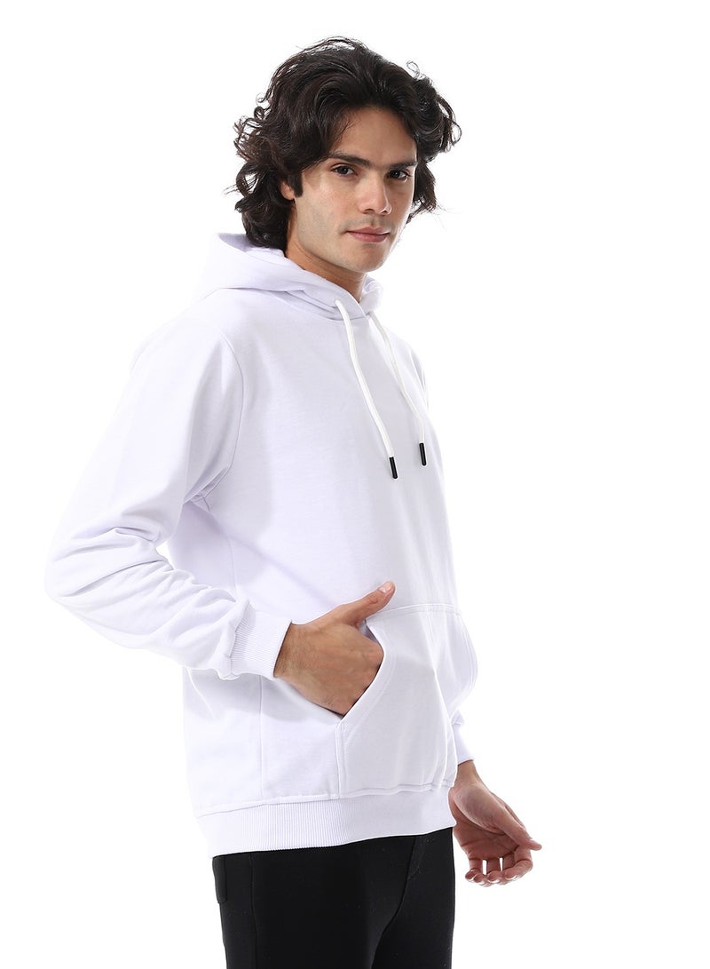 Andora White Long Sleeves Fleeced Hoodie_White - Image 2